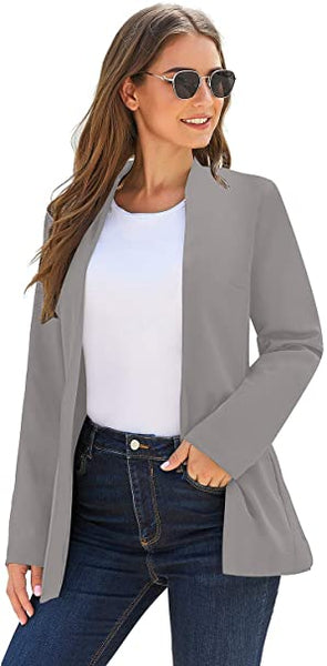 GRAPENT Women's Open Front Business Casual Pocket Work Office Blazer Jacket Suit
