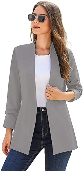 GRAPENT Women's Open Front Business Casual Pocket Work Office Blazer Jacket Suit