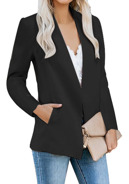 GRAPENT Women's Open Front Business Casual Pocket Work Office Blazer Jacket Suit