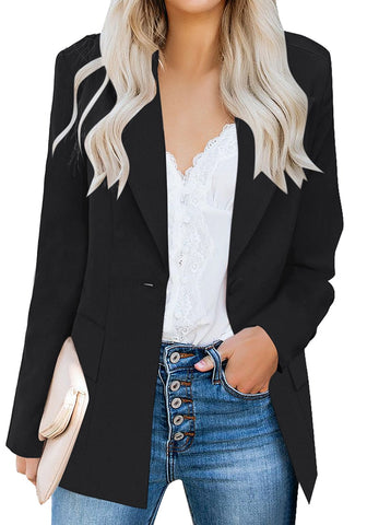 GRAPENT Women's Open Front Business Casual Pocket Work Office Blazer Jacket Suit