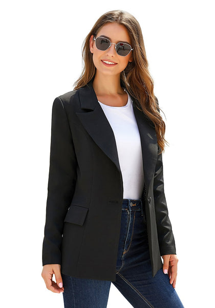 GRAPENT Women's Open Front Business Casual Pocket Work Office Blazer Jacket Suit