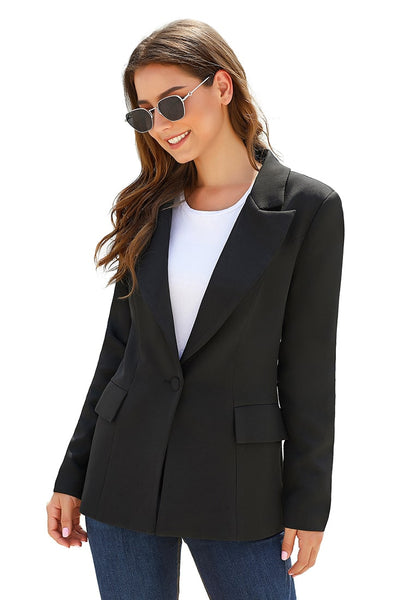 GRAPENT Women's Open Front Business Casual Pocket Work Office Blazer Jacket Suit