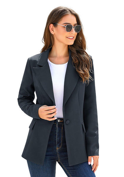 GRAPENT Women's Open Front Business Casual Pocket Work Office Blazer Jacket Suit