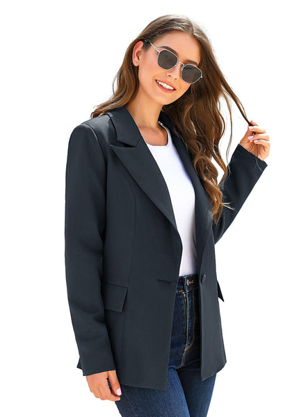 GRAPENT Women's Open Front Business Casual Pocket Work Office Blazer Jacket Suit